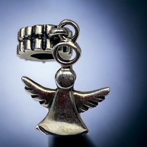 Vintage IBB Thai 925 Petite Dangling Angel Drop‎ Charm Pendant